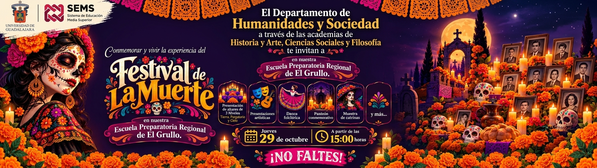 Semana de la Muerte 2026. Preparatoria El Grullo
